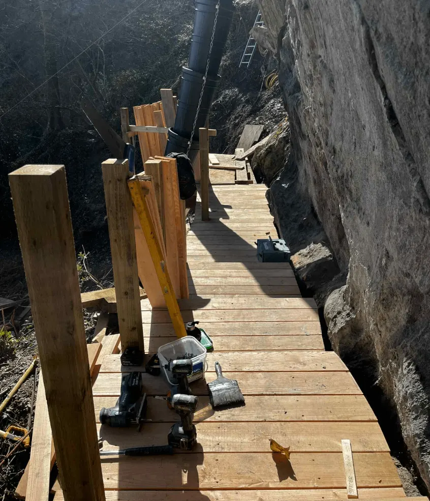 Boardwalk construction — archive photograph 1
