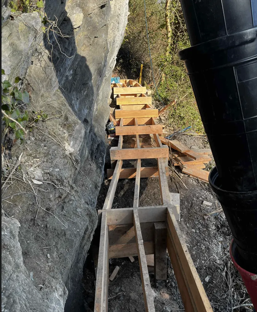 Deck platform construction — archive photograph 1