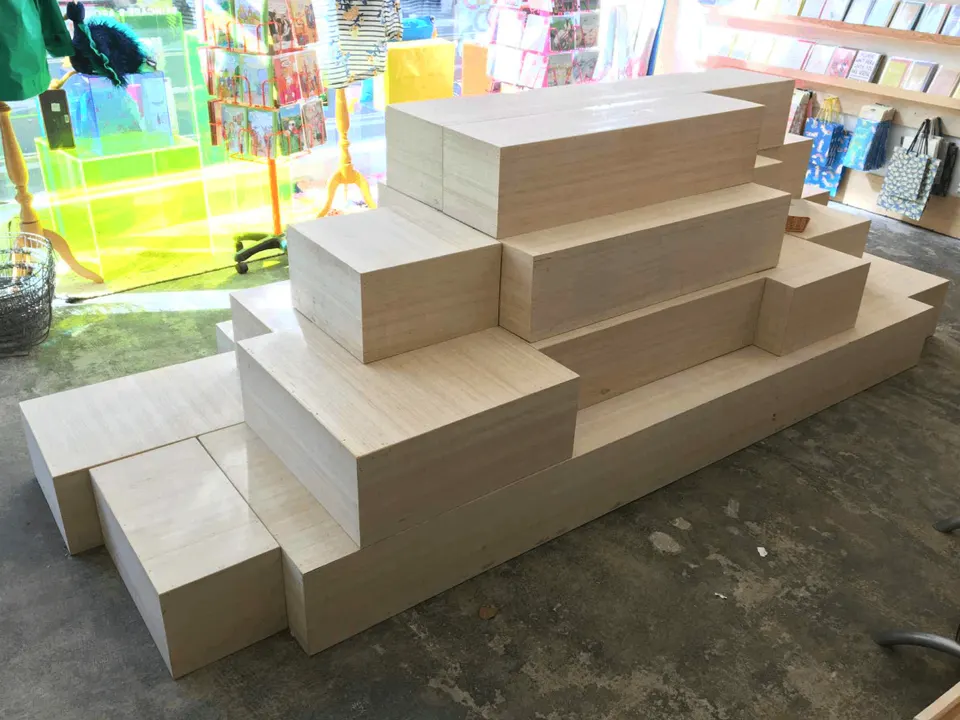 Timber joinery and fitted units inside a camper van